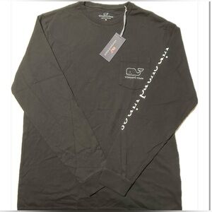 Vineyard Vines Men's Jet Black Long Sleeve Tee